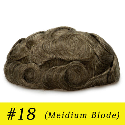 Australia Base: Men's Half Wig | Swiss Lace in Center with Poly skin All Around | Must Have for Traveling