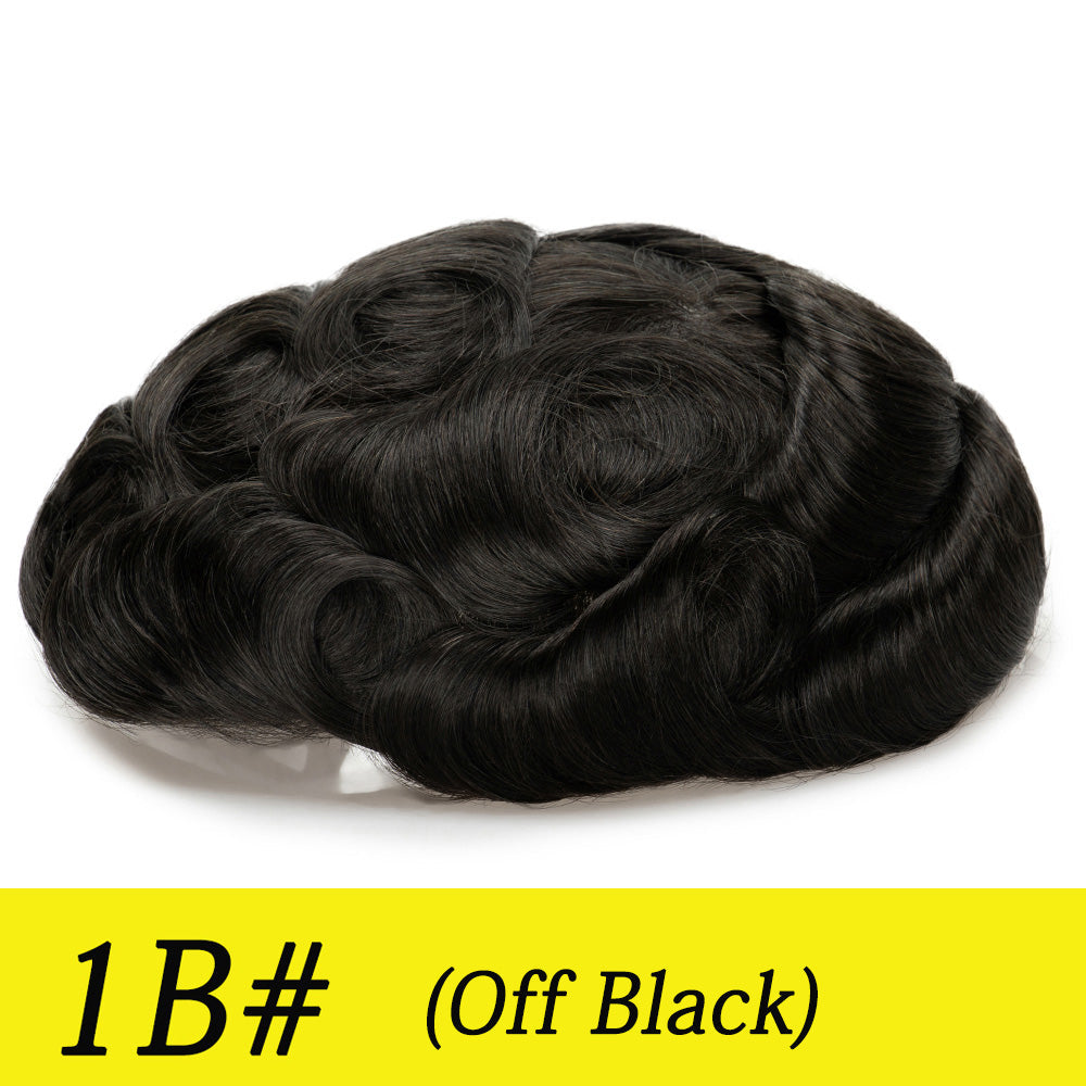Australia Base: Men's Half Wig | Swiss Lace in Center with Poly skin All Around | Must Have for Traveling