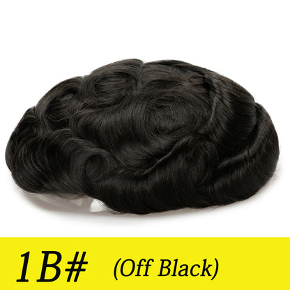 Australia Base: Men's Half Wig | Swiss Lace in Center with Poly skin All Around | Must Have for Traveling