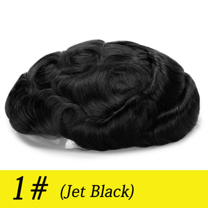 Australia Base: Men's Half Wig | Swiss Lace in Center with Poly skin All Around | Must Have for Traveling