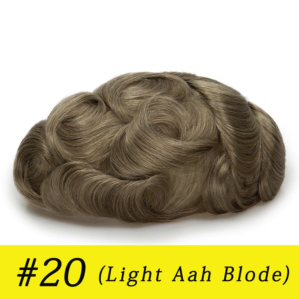 Australia Base: Men's Half Wig | Swiss Lace in Center with Poly skin All Around | Must Have for Traveling