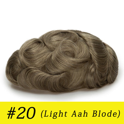 Australia Base: Men's Half Wig | Swiss Lace in Center with Poly skin All Around | Must Have for Traveling