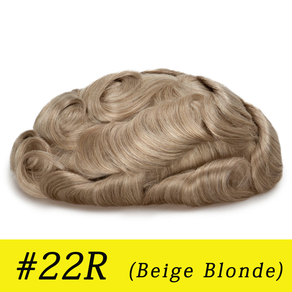 Australia Base: Men's Half Wig | Swiss Lace in Center with Poly skin All Around | Must Have for Traveling