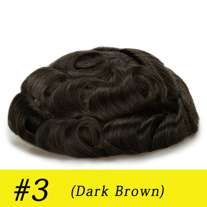 Australia Base: Men's Half Wig | Swiss Lace in Center with Poly skin All Around | Must Have for Traveling