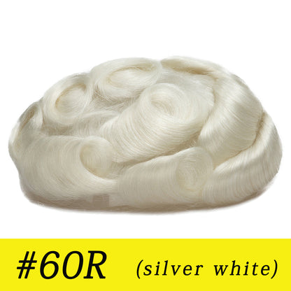 Australia Base: Men's Half Wig | Swiss Lace in Center with Poly skin All Around | Must Have for Traveling
