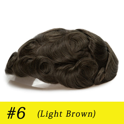 Australia Base: Men's Half Wig | Swiss Lace in Center with Poly skin All Around | Must Have for Traveling