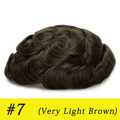 Australia Base: Men's Half Wig | Swiss Lace in Center with Poly skin All Around | Must Have for Traveling