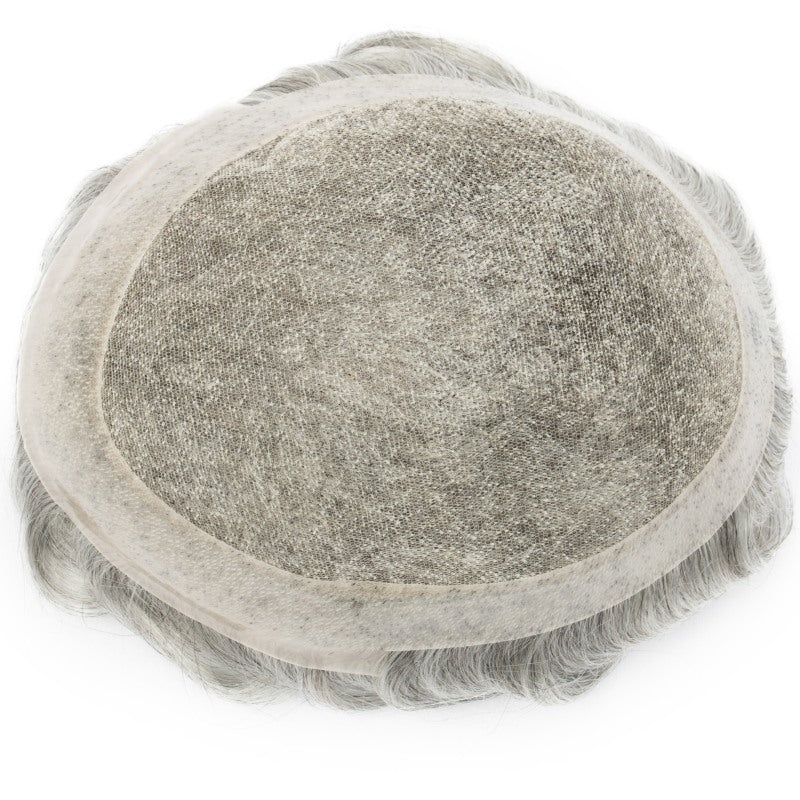 Australia Base: Men's Half Wig | Swiss Lace in Center with Poly skin All Around | Must Have for Traveling