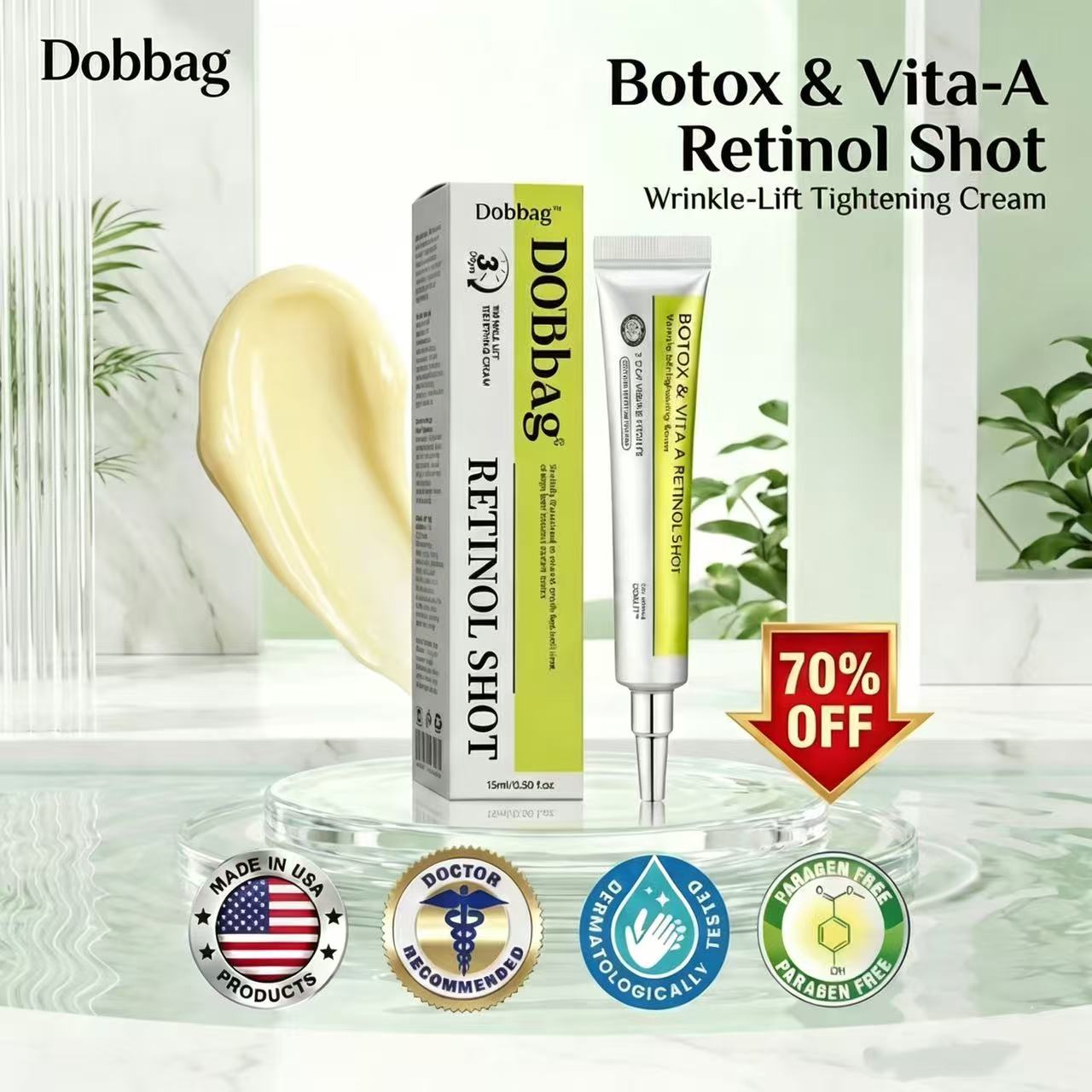 [🔥Last Day 70% OFF] Dobbag™ Botox & Retinol Shot - Eraser for Deep Wrinkles, Sagging Jowls & Puffy Eyes